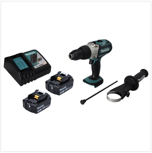 Makita DHP 451 RF Akku Schlagbohrschrauber 18 V 80 Nm + 2x Akku 3,0 Ah + Ladegerät