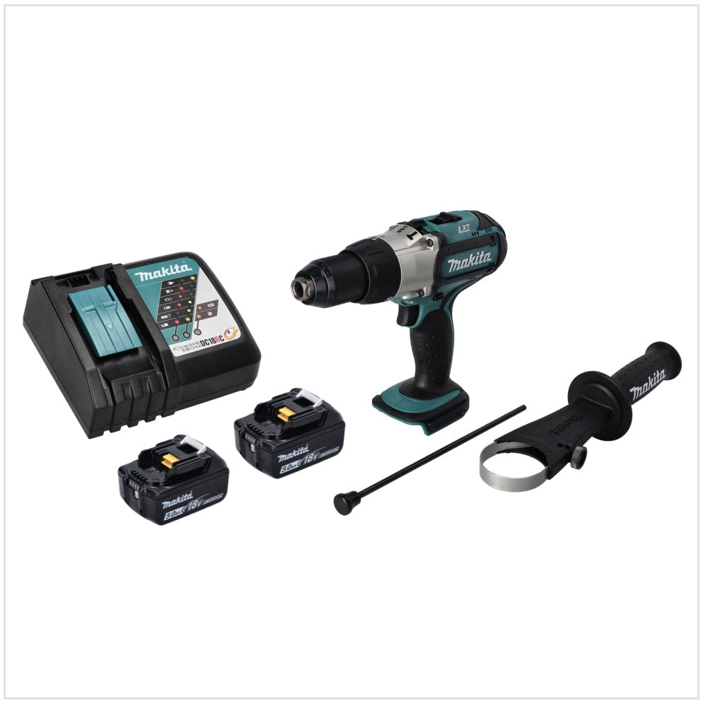 Makita DHP 451 RT perceuse à percussion sans fil 18 V 80 Nm + 2x batteries 5,0 Ah + chargeur