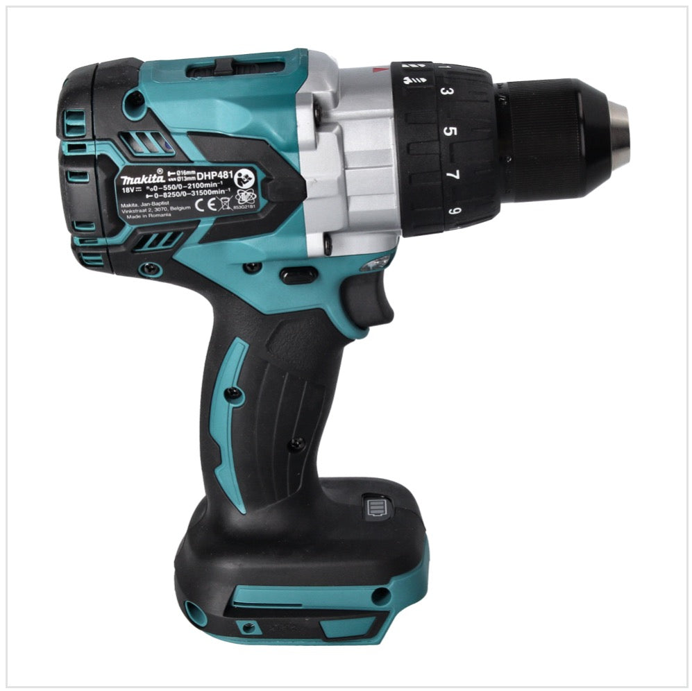 Makita DHP 481 RF Akku Schlagbohrschrauber 18 V 115 Nm Brushless + 2x Akku 3,0 Ah + Ladegerät - Toolbrothers