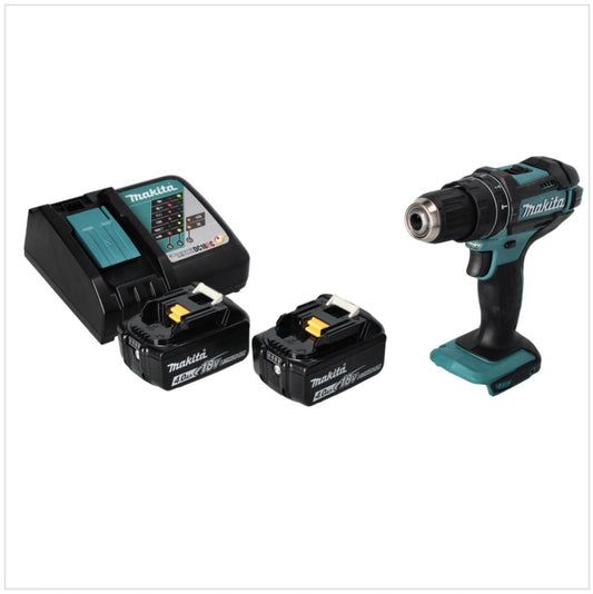 Makita DHP 482 RM Akku Schlagbohrschrauber 18 V 62 Nm + 2x Akku 4,0 Ah + Ladegerät - Toolbrothers