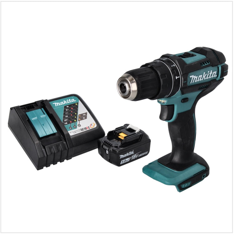 Makita DHP 482 RT1 Akku Schlagbohrschrauber 18 V 62 Nm + 1x Akku 5,0 Ah + Ladegerät - Toolbrothers