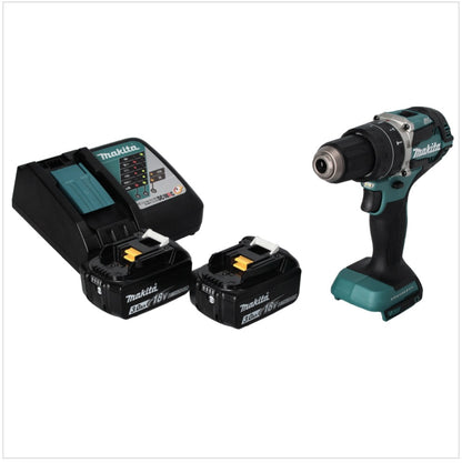 Makita DHP 484 RF Akku Schlagbohrschrauber 18 V 54 Nm Brushless + 2x Akku 3,0 Ah + Ladegerät