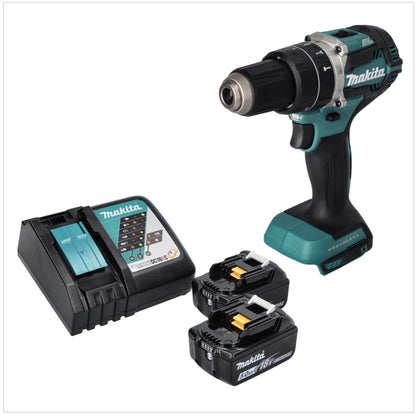 Makita DHP 484 RT perceuse à percussion sans fil 18 V 54 Nm sans balai + 2x batteries 5,0 Ah + chargeur