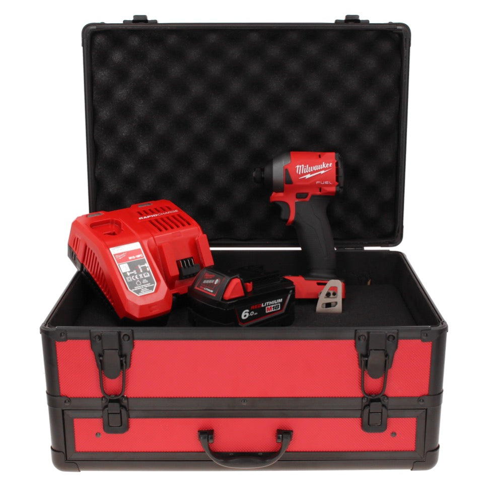 Milwaukee M18 FID2-601FC TX Akku Schlagschrauber 18 V 1/4" 226 Nm + 1x Akku 6,0 Ah + Ladegerät + TX Koffer