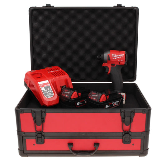 Clé à chocs sans fil Milwaukee M18 FID2-602FC TX 18 V 1/4" 226 Nm + 2x batteries 6,0 Ah + chargeur + coffret TX