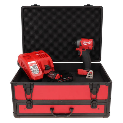 Milwaukee M18 FID2-201FC TX Akku Schlagschrauber 18 V 1/4" 226 Nm + 1x Akku 2,0 Ah + Ladegerät + TX Koffer