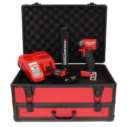 Clé à chocs sans fil Milwaukee M18 FID2-601FC TX 18 V 1/4" 226 Nm + 1x batterie 6,0 Ah + chargeur + mètre pliant + coffret TX