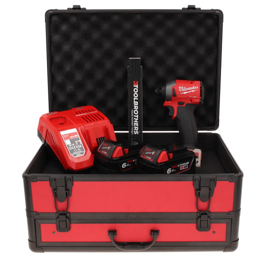 Clé à chocs sans fil Milwaukee M18 FID2-602FC TX 18 V 1/4" 226 Nm + 2x batteries 6,0 Ah + chargeur + mètre pliant + coffret TX