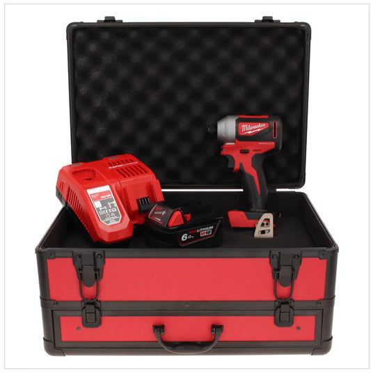 Clé à chocs sans fil Milwaukee M18 BLID2-601FC TX 18 V 180 Nm 1/4" brushless + 1x batterie 6,0 Ah + chargeur + coffret TX