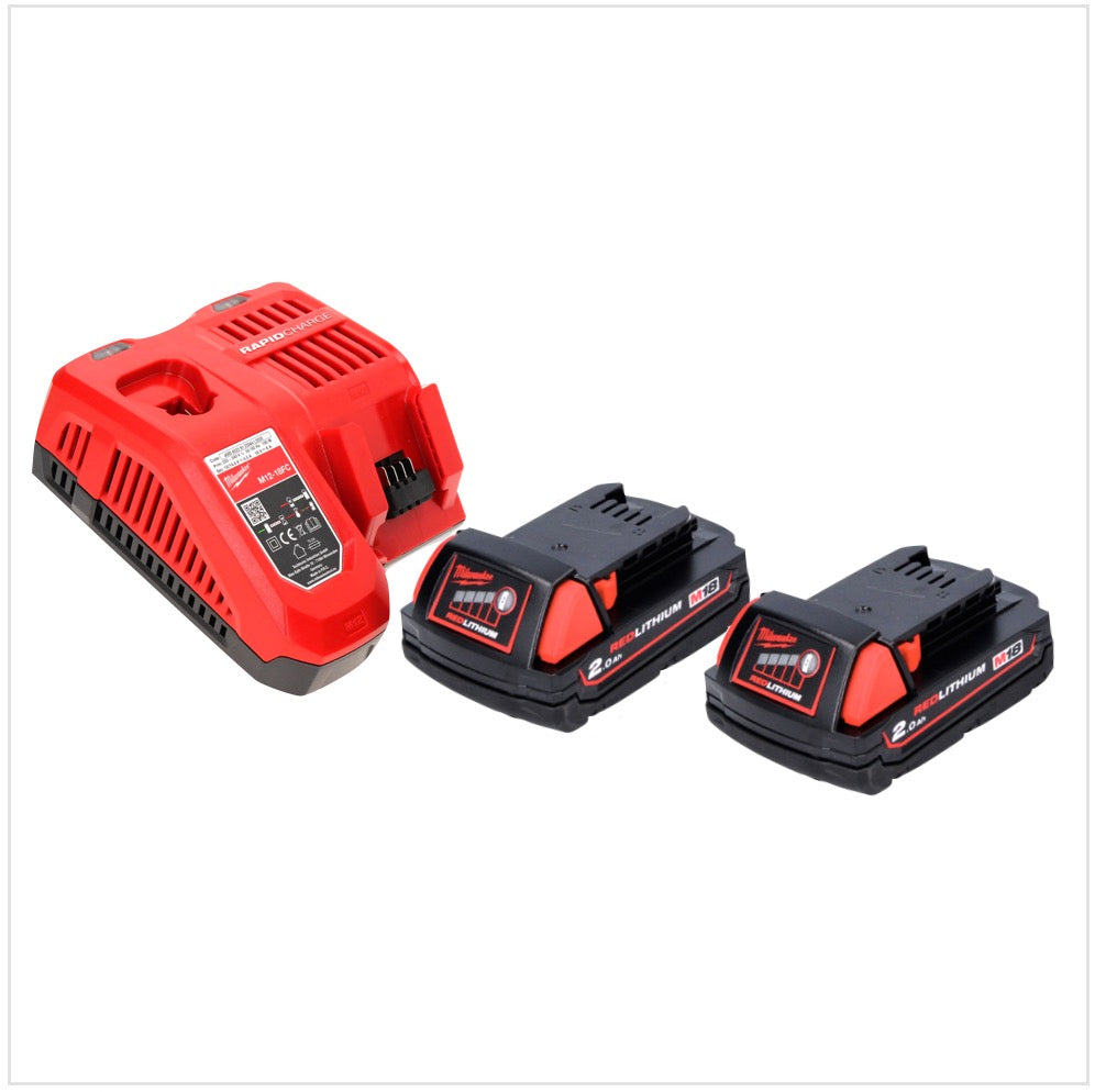 Clé à chocs sans fil Milwaukee M18 BLID2-202FC TX 18 V 180 Nm 1/4" brushless + 2x batterie 2,0 Ah + chargeur + coffret TX