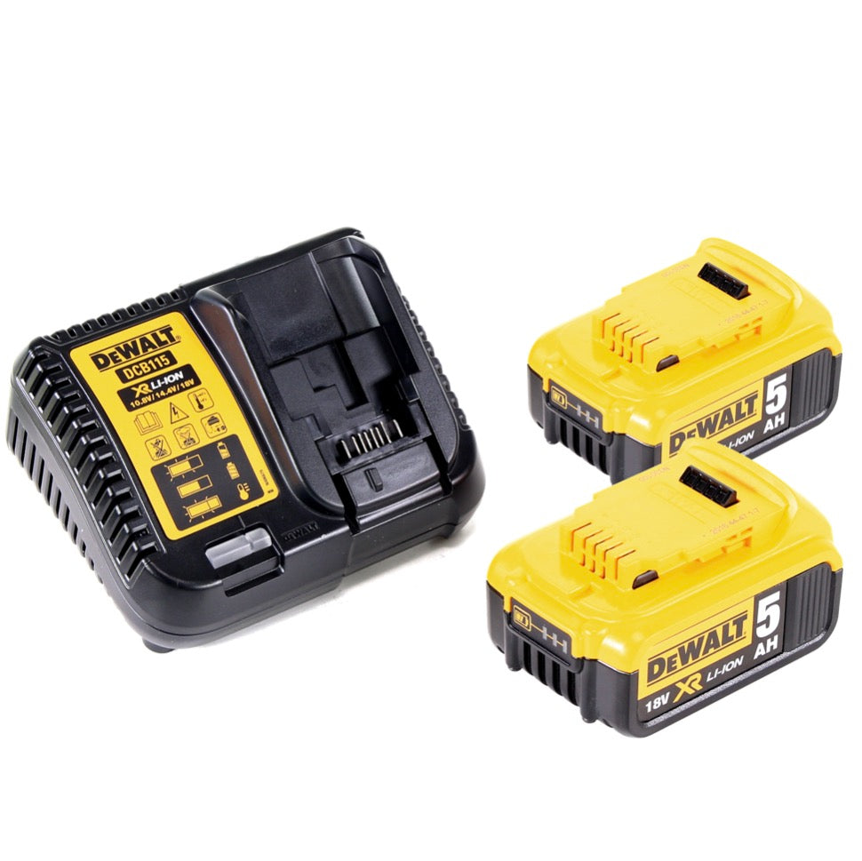 Perceuse-visseuse sans fil DeWalt DCD 791 P2 TX 18 V 70 Nm sans balais + 2x batteries 5,0 Ah + chargeur + mètre pliant + coffret TX