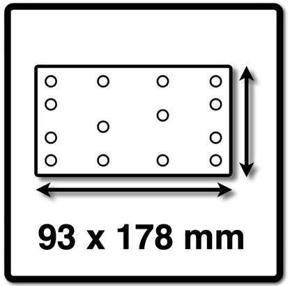 Festool Rubin Schleifstreifen STF 93x178 P 60 200 Stück ( 4x 499062 ) für Rutscher RS 300 / RS 3 / LRS 93