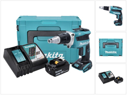 Makita DFS 452 RG1J Akku Schnellbauschrauber 18 V Brushless + 1x Akku 6,0 Ah + Ladegerät + Makpac - Toolbrothers