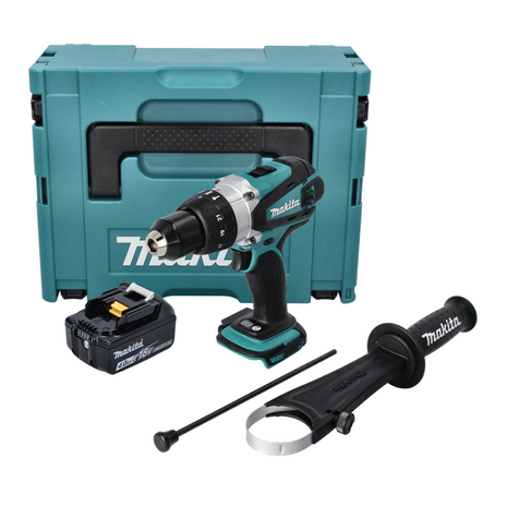 Taladro percutor inalámbrico Makita DHP 458 M1J 18 V 91 Nm + 1x batería 4,0 Ah + Makpac - sin cargador