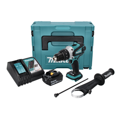 Makita DHP 458 RG1J perceuse à percussion sans fil 18 V 91 Nm + 1x batterie 6,0 Ah + chargeur + Makpac