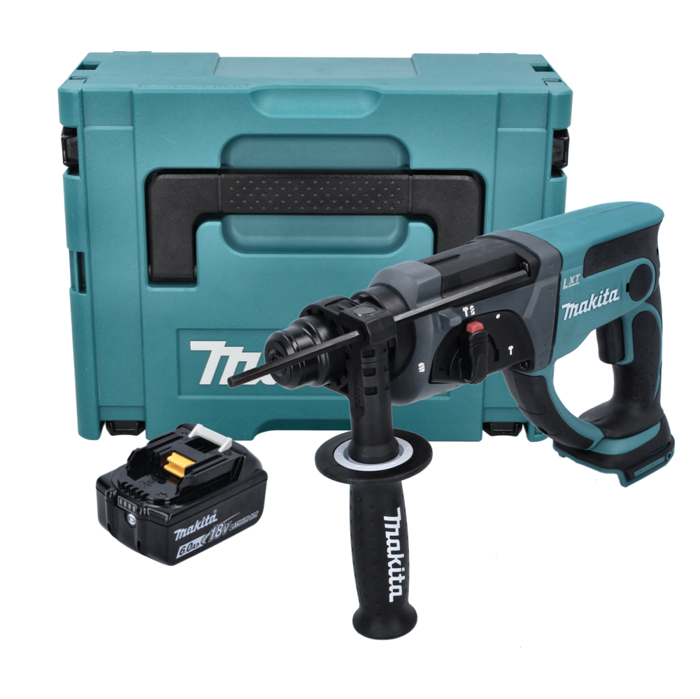 Makita DHR 202 G1J Marteau combiné à batterie 18 V 2,0 J SDS Plus + 1x batterie 6,0 Ah + Makpac - sans chargeur