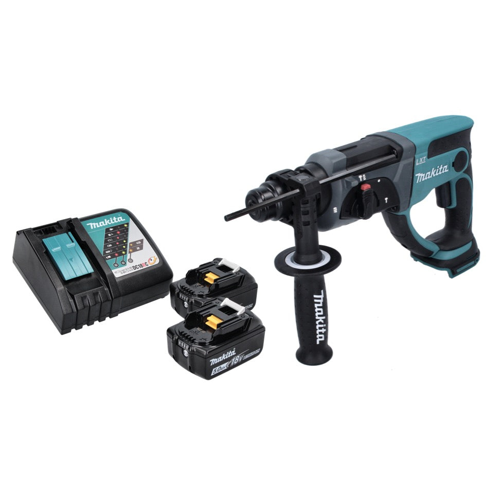 Makita DHR 202 RT marteau combiné à batterie 18 V 2,0 J SDS Plus + 2x batteries 5,0 Ah + chargeur