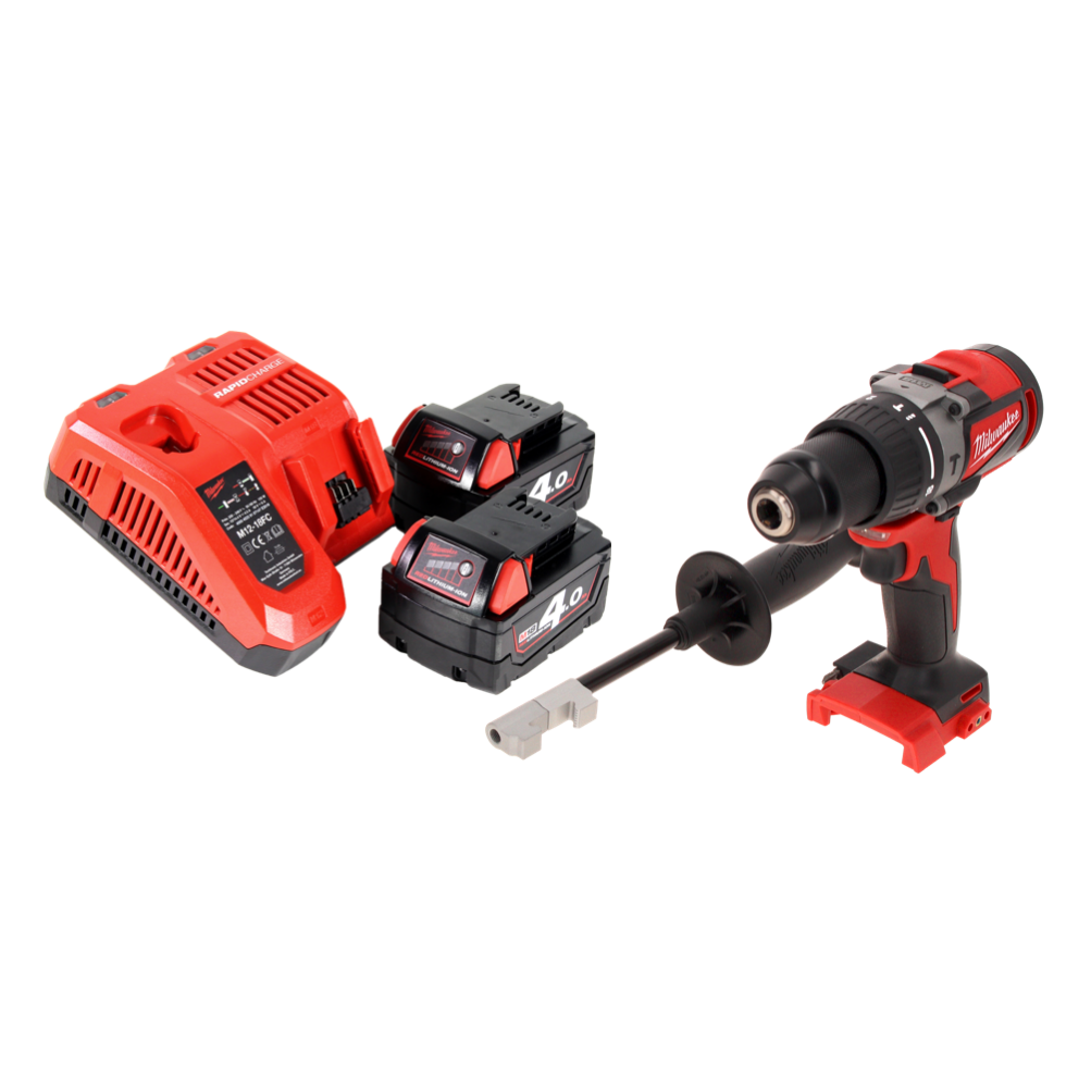 Perceuse à percussion sans fil Milwaukee M18 BLPD2-402 FC 18 V 82 Nm sans balais + 2 batteries 4,0 Ah + chargeur