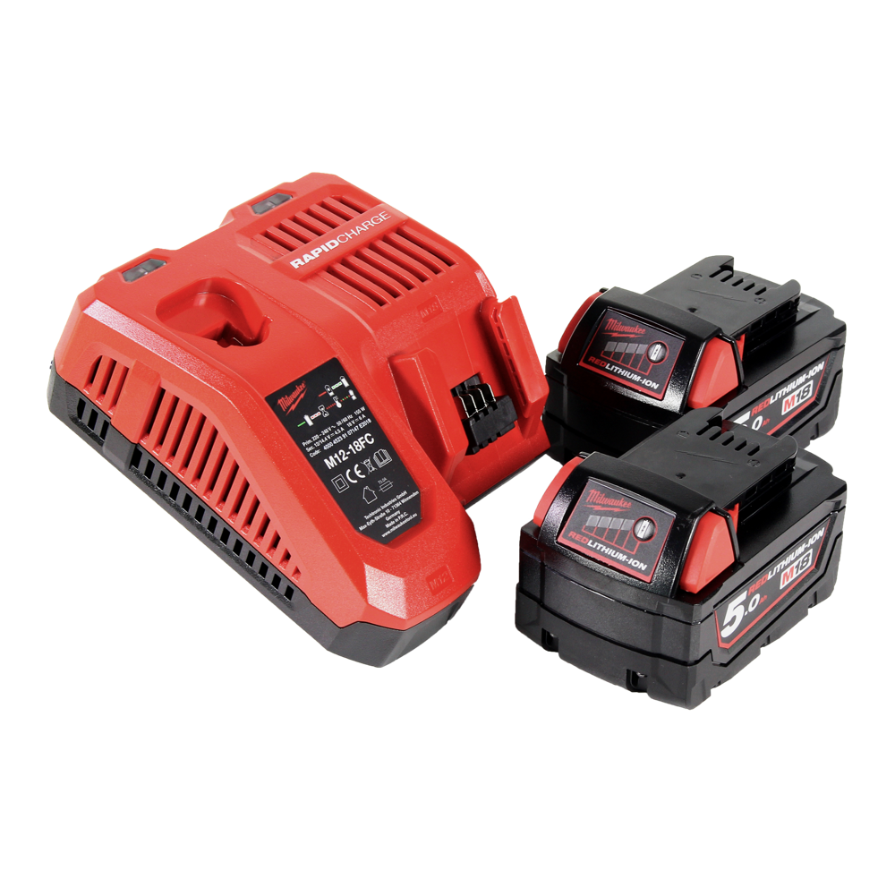 Perceuse à percussion sans fil Milwaukee M18 BLPD2-502 FC 18 V 82 Nm sans balais + 2 batteries 5,0 Ah + chargeur