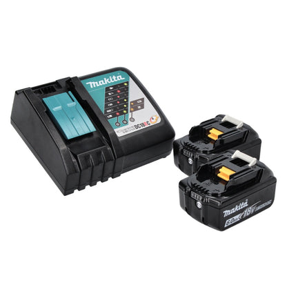 Meuleuse d'angle sur batterie Makita DGA 452 RGJ 18 V 115 mm + 2x batteries 6,0 Ah + chargeur + Makpac