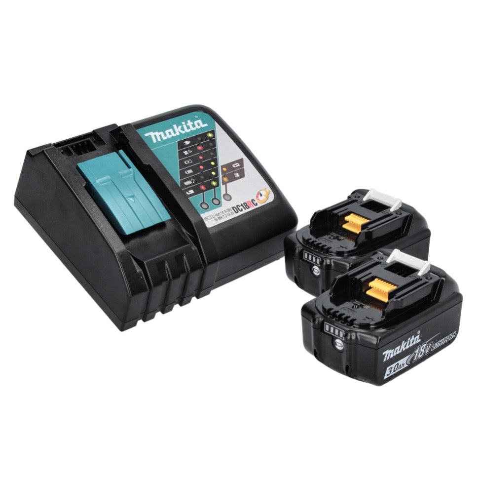 Meuleuse d'angle sur batterie Makita DGA 452 RF 18 V 115 mm + 2x batteries 3,0 Ah + chargeur