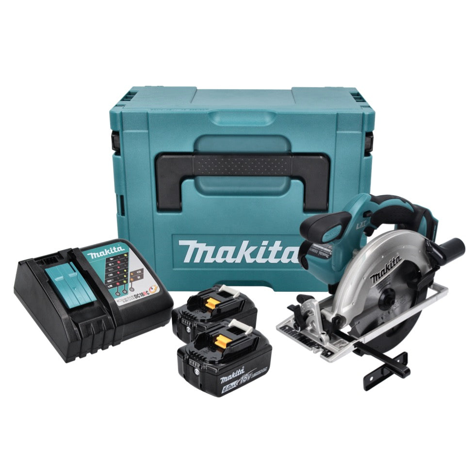 Makita DSS 611 RGJ scie circulaire sur batterie 18 V 165 mm + 2x batteries 6,0 Ah + chargeur + Makpac