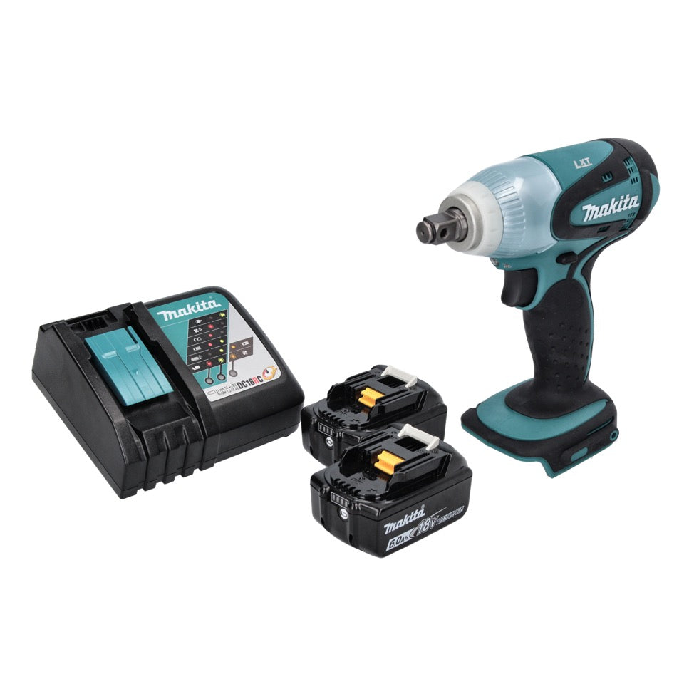 Makita DTW 251 RG Akku Schlagschrauber 18 V 230 Nm 1/2" + 2x Akku 6,0 Ah + Ladegerät