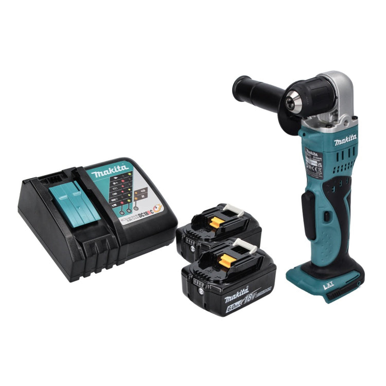 Makita DDA 351 RG Akku Winkelbohrmaschine 18 V 13,5 Nm + 2x Akku 6,0 Ah + Ladegerät - Toolbrothers