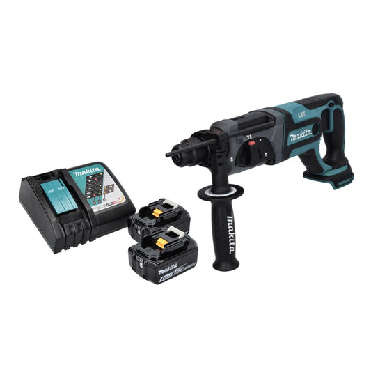 Makita DHR 241 RM marteau perforateur sans fil 18 V 2,0 J SDS plus + 2x batteries 4,0 Ah + chargeur