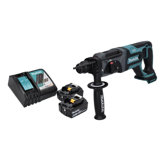 Makita DHR 241 RG Akku Bohrhammer 18 V 2,0 J SDS plus + 2x Akku 6,0 Ah + Ladegerät