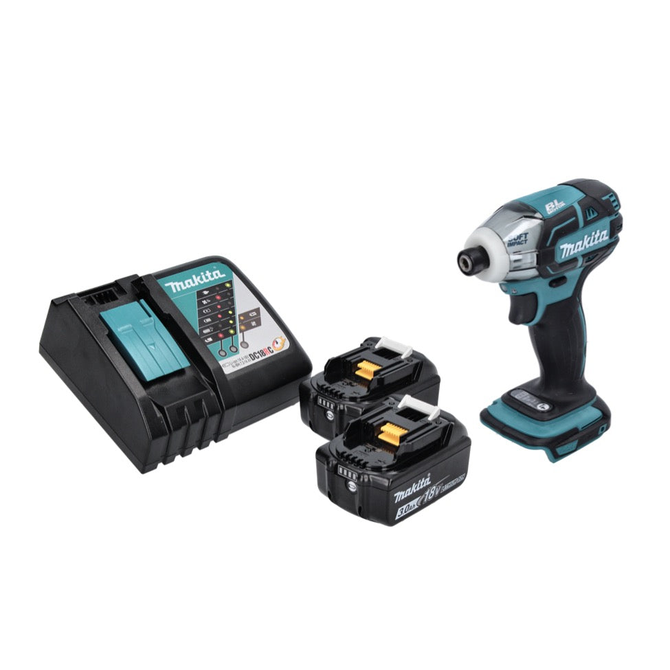 Makita DTS 141 RF Akku Impulsschrauber 18 V 40 Nm 1/4" Brushless + 2x Akku 3,0 Ah + Ladegerät