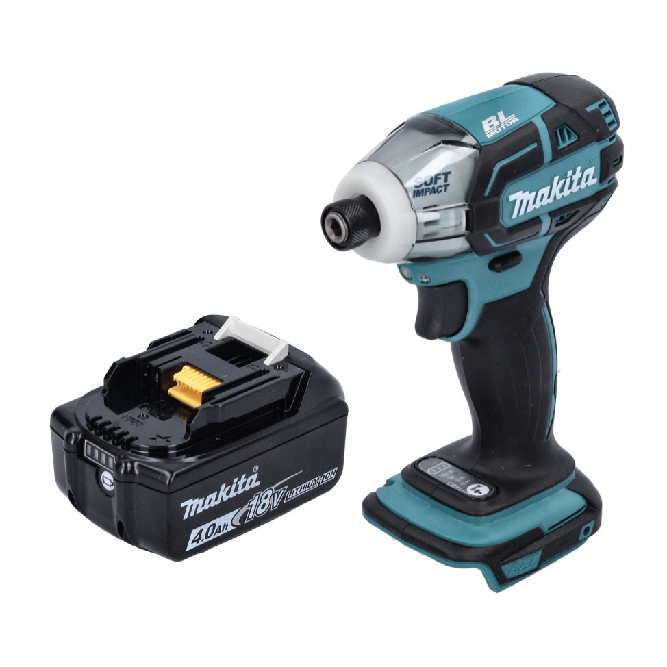 Makita DTS 141 M1 Akku Impulsschrauber 18 V 40 Nm 1/4" Brushless + 1x Akku 4,0 Ah - ohne Ladegerät