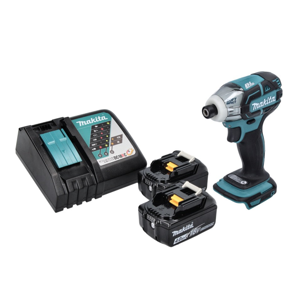 Makita DTS 141 RM Akku Impulsschrauber 18 V 40 Nm 1/4" Brushless + 2x Akku 4,0 Ah + Ladegerät