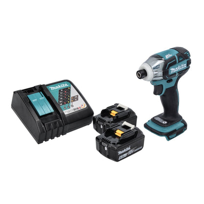 Makita DTS 141 RG Akku Impulsschrauber 18 V 40 Nm 1/4" Brushless + 2x Akku 6,0 Ah + Ladegerät