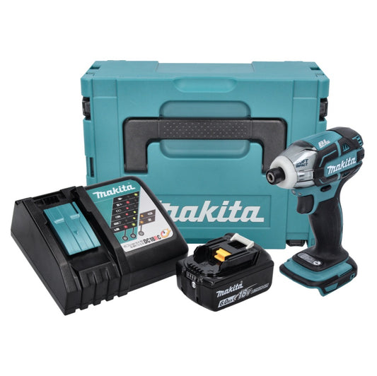 Makita DTS 141 RG1J Akku Impulsschrauber 18 V 40 Nm 1/4" Brushless + 1x Akku 6,0 Ah + Ladegerät + Makpac