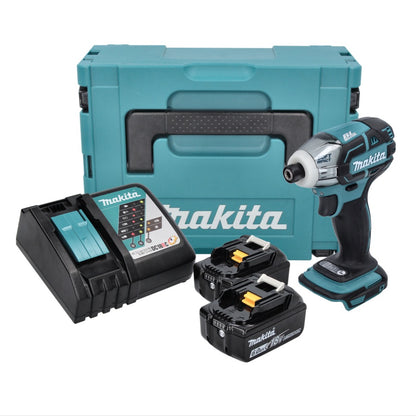 Makita DTS 141 RGJ Akku Impulsschrauber 18 V 40 Nm 1/4" Brushless + 2x Akku 6,0 Ah + Ladegerät + Makpac