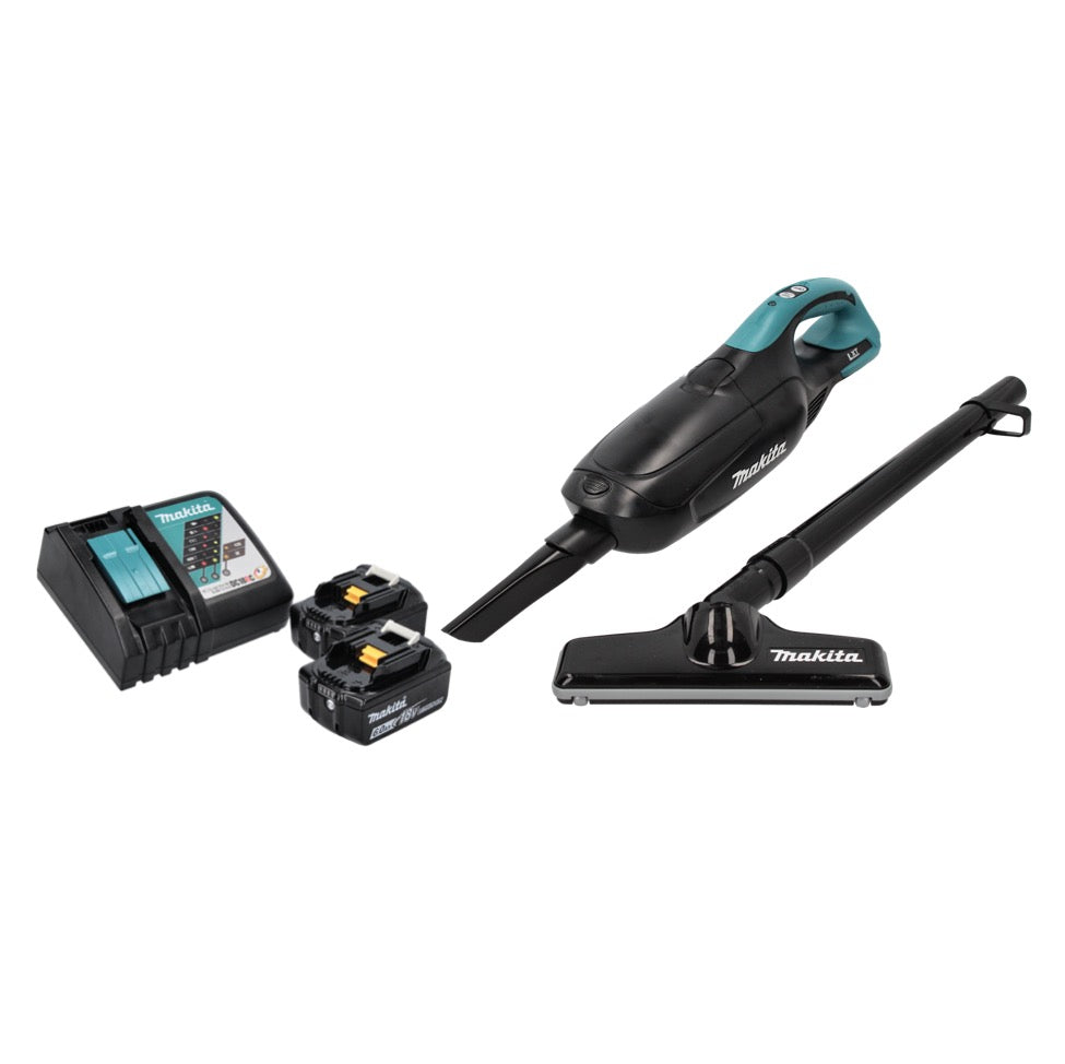 Makita DCL 182 RG B Akku Staubsauger 18 V Schwarz + 2x Akku 6,0 Ah + Ladegerät - Toolbrothers