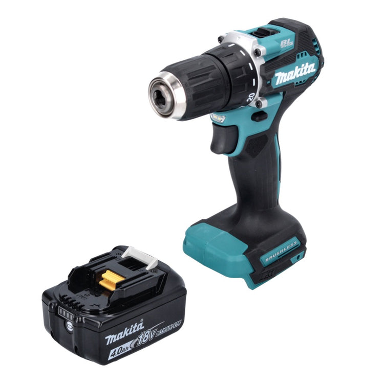 Makita DDF 487 M1 Akku Bohrschrauber 18 V 40 Nm Brushless + 1x Akku 4,0 Ah - ohne Ladegerät - Toolbrothers