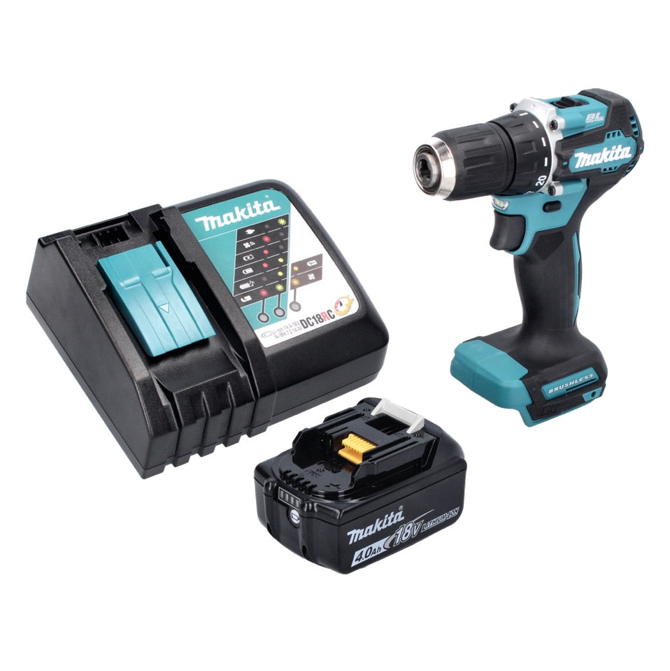 Makita DDF 487 RM1 Akku Bohrschrauber 18 V 40 Nm Brushless + 1x Akku 4,0 Ah + Ladegerät - Toolbrothers