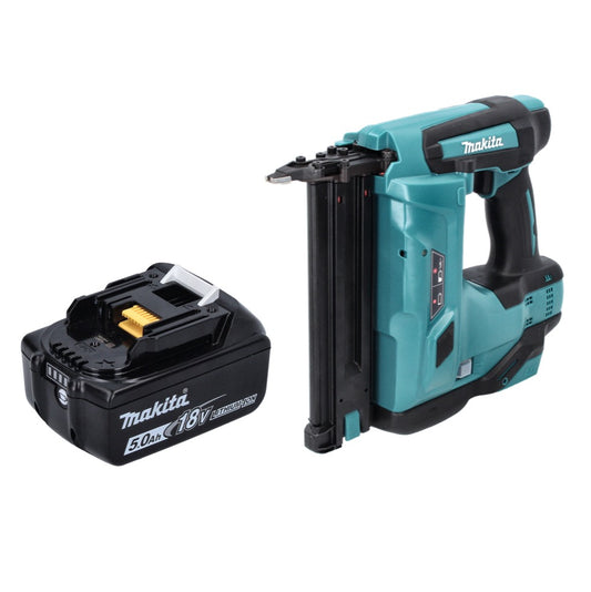 Makita DBN 500 T1 Cloueur à tête d'emballage avec batterie 18 V 15-50 mm + 1x batterie 5,0 Ah - sans chargeur