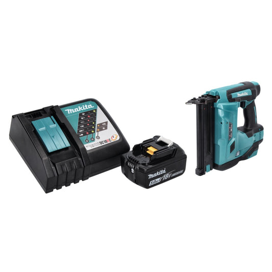 Makita DBN 500 RT1 Cloueur à tête d'emballage avec batterie 18 V 15-50 mm + 1x batterie 5,0 Ah + chargeur