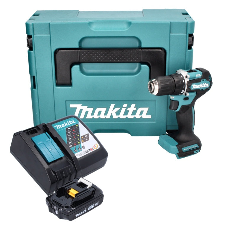 Makita DDF 487 RA1J perceuse-visseuse sans fil 18 V 40 Nm sans balais + 1x batterie 2,0 Ah + chargeur + Makpac