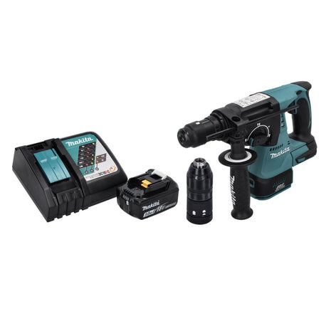 Taladro percutor a batería Makita DHR 243 RF1 18 V SDS plus sin escobillas + 1x batería 3,0 Ah + cargador