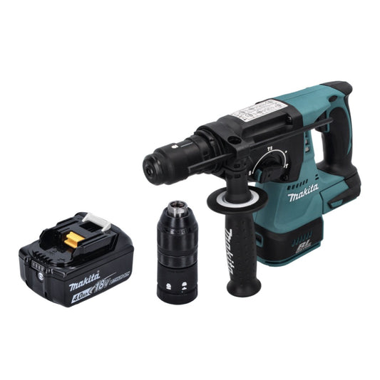 Makita DHR 243 M1 marteau perforateur sans fil 18 V SDS plus sans balais + 1x batterie 4,0 Ah - sans chargeur