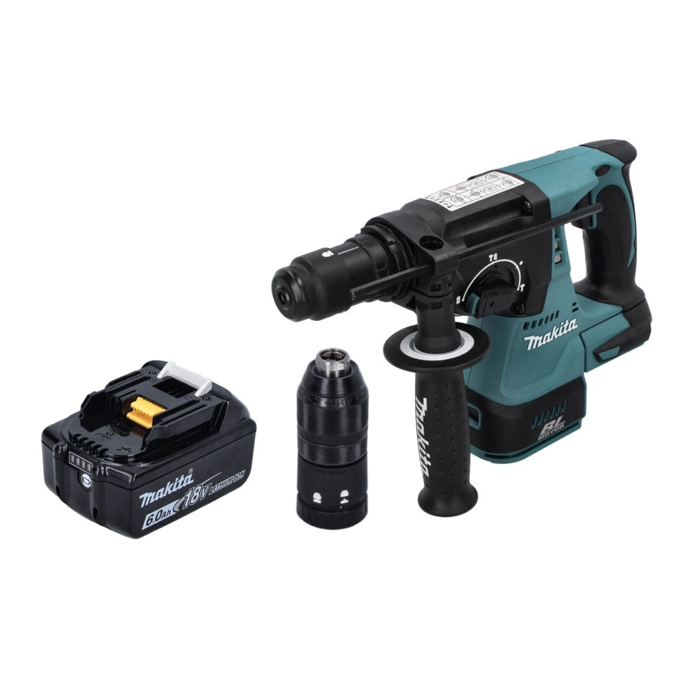 Makita DHR 243 G1 Akku Bohrhammer 18 V SDS plus Brushless + 1x Akku 6,0 Ah - ohne Ladegerät