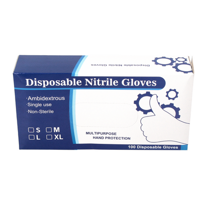 Nitril Einweg Handschuhe in Spenderbox Schwarz / Black 100 Stück Größe S / Small - nicht Steril - Toolbrothers