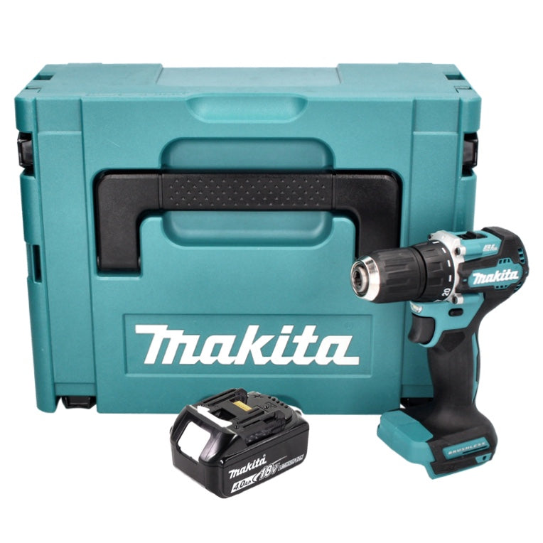 Makita DDF 487 M1J Akku Bohrschrauber 18 V 40 Nm Brushless + 1x Akku 4,0 Ah + Makpac - ohne Ladegerät - Toolbrothers