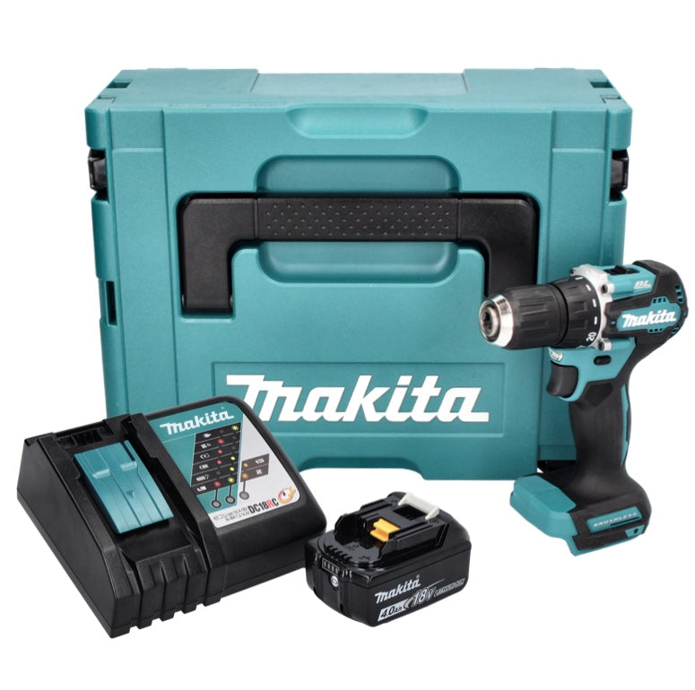 Makita DDF 487 RM1J Akku Bohrschrauber 18 V 40 Nm Brushless + 1x Akku 4,0 Ah + Ladegerät + Makpac - Toolbrothers