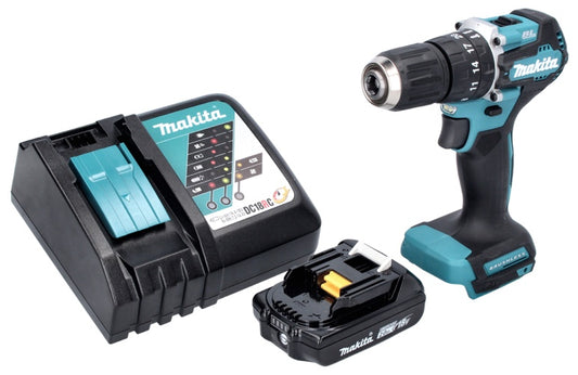 Makita DHP 487 RA1 perceuse à percussion sans fil 18 V 40 Nm sans balais + 1 batterie 2,0 Ah + chargeur