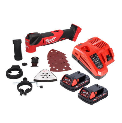 Milwaukee M18 FMT-202 FC Akku Multitool 18 V Brushless + 2x Akku 2,0 Ah + Ladegerät